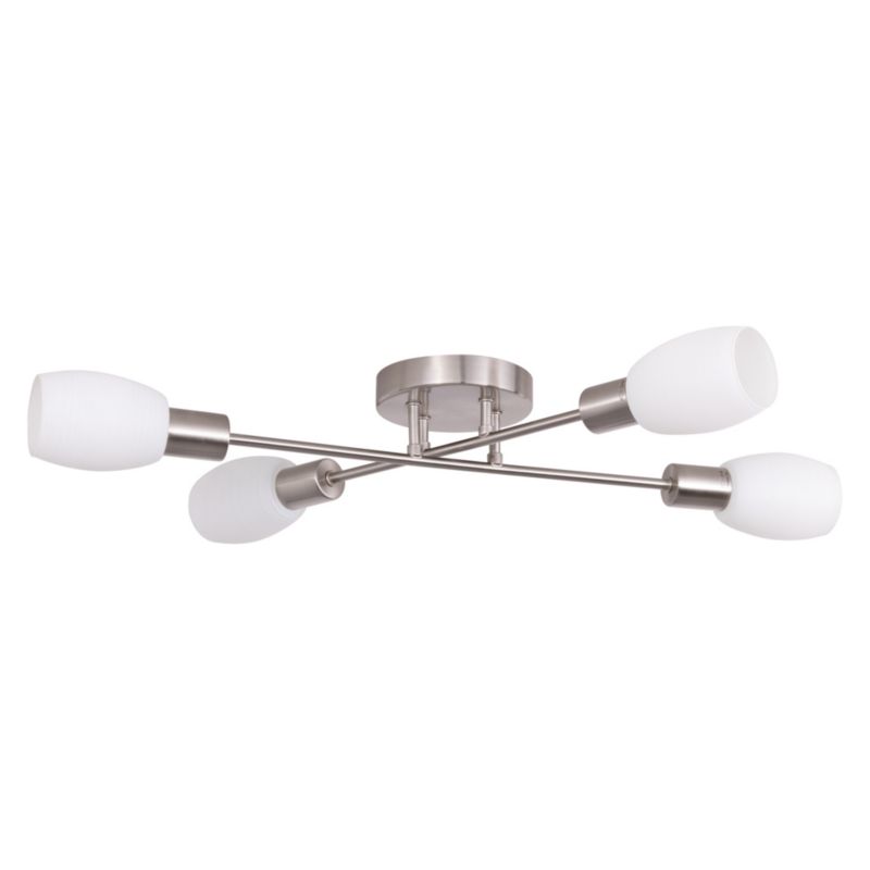 Lampa Sufitowa SPOT Light  4xE14 Max.40W Połączenie Satyny i Bieli w Klasycznym Designie, 1 szt.