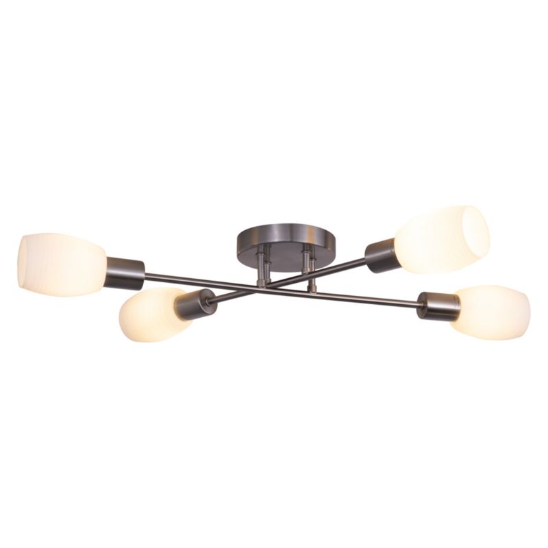 Lampa Sufitowa SPOT Light  4xE14 Max.40W Połączenie Satyny i Bieli w Klasycznym Designie, 1 szt.