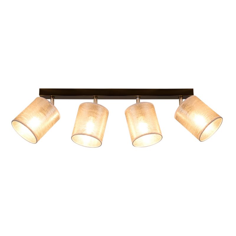 Lampa Sufitowa SPOT Light 4xE27 Max.25W Elegancka Czerń w Połączeniu z Srebrnymi Abażurami, Polski Producent, 1 szt.