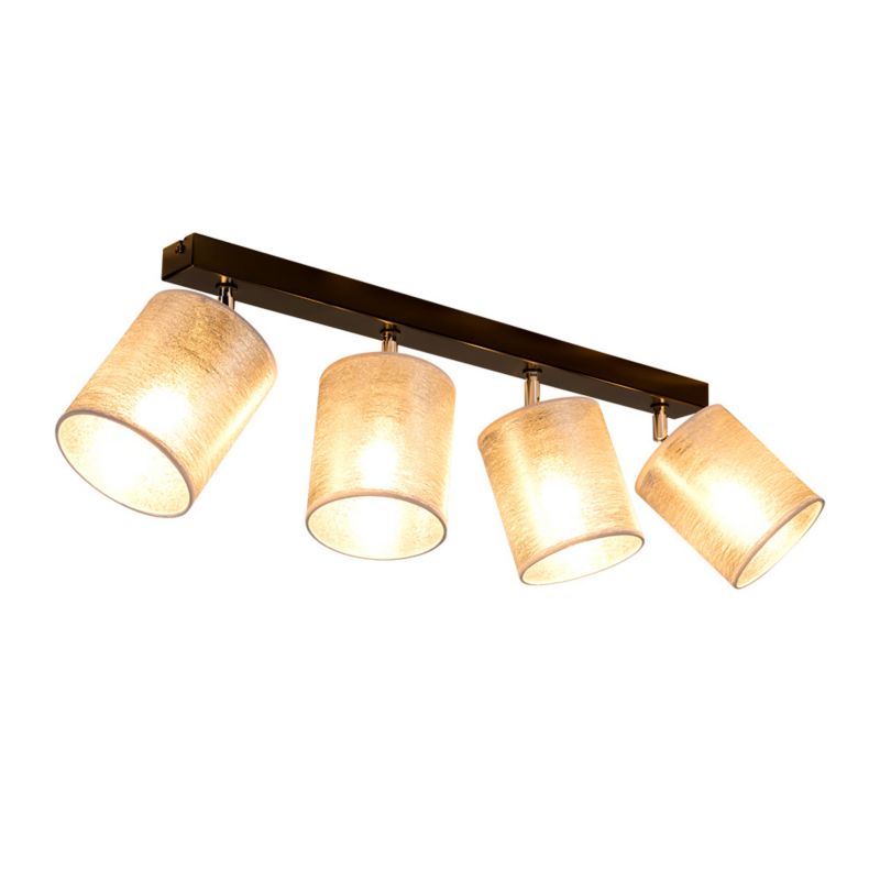 Lampa Sufitowa SPOT Light 4xE27 Max.25W Elegancka Czerń w Połączeniu z Srebrnymi Abażurami, Polski Producent, 1 szt.
