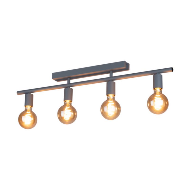 Lampa Sufitowa SPOT Light  4xE27 Max.25W Elegancki Szary w Klasycznym Stylu, Polski Producent, 1 szt.