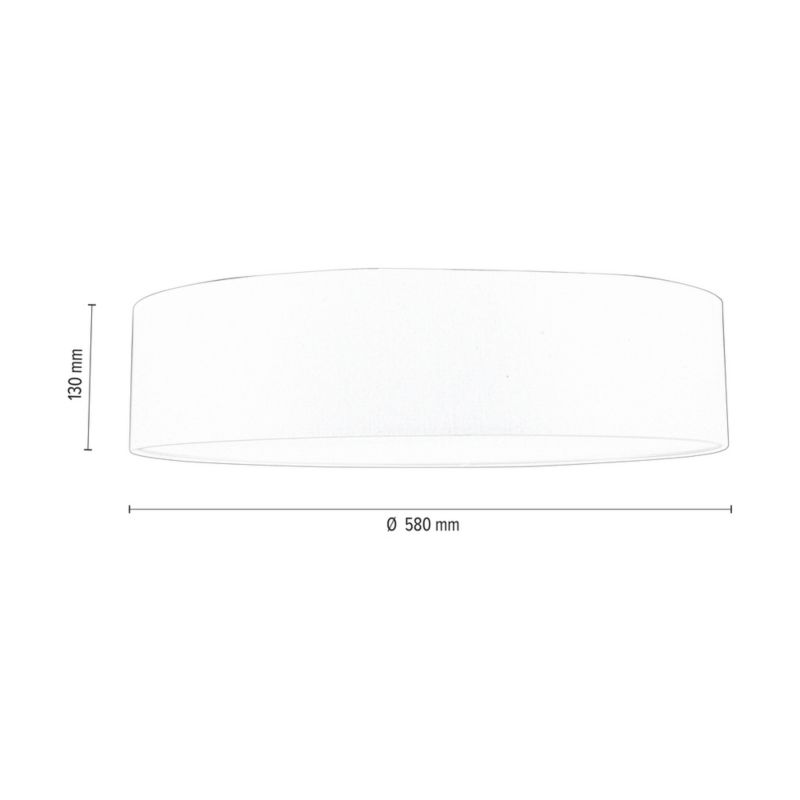 Lampa Sufitowa SPOT Light 4xE27 Max.25W Klasyczne Połączenie Bieli z Srebrnym Abażurem, Polski Producent, 1 szt.