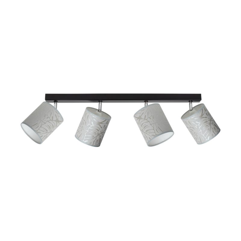 Lampa Sufitowa SPOT Light 4xE27 Max.25W Połączenie Czerni z Beżowymi Abażurami, Polski Producent, 1 szt.