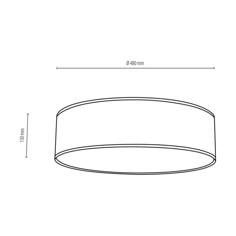 Lampa Sufitowa SPOT Light 4xE27 Max.25W Subtelna Biel w Kompozycji z Czarnym Abażurem, Polski Producent, 1 szt.