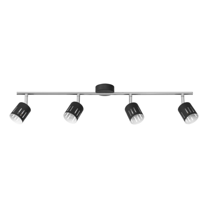 Lampa Sufitowa SPOT Light  4xG9 28W Połączenie Chromu i Czerni w Klasycznym Stylu, Polski Producent, 1 szt.
