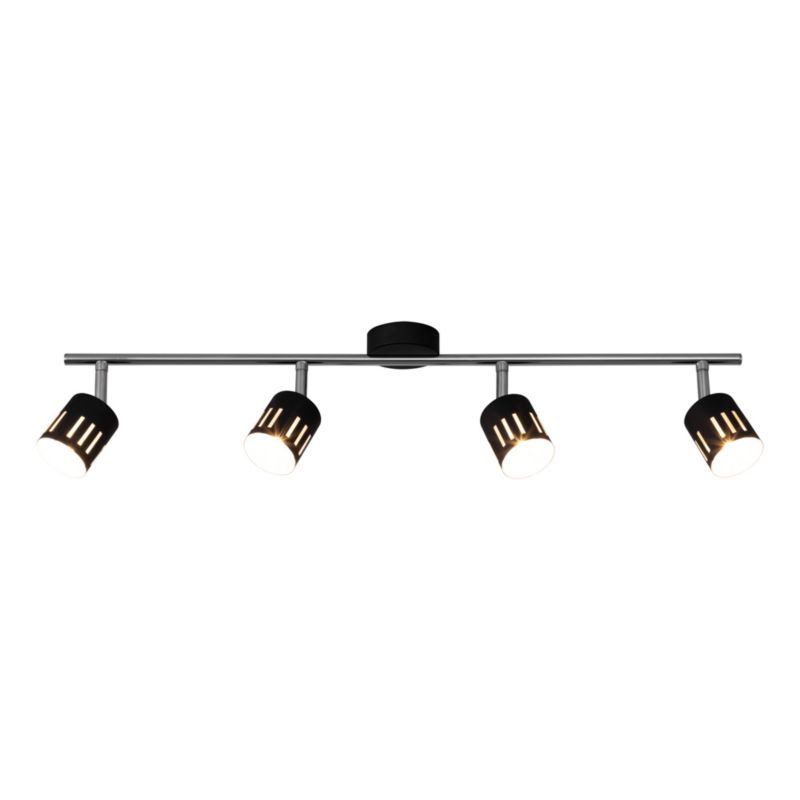 Lampa Sufitowa SPOT Light  4xG9 28W Połączenie Chromu i Czerni w Klasycznym Stylu, Polski Producent, 1 szt.