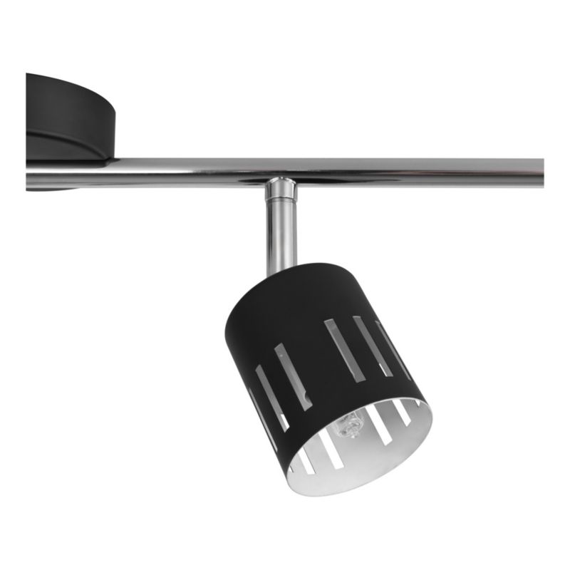 Lampa Sufitowa SPOT Light  4xG9 28W Połączenie Chromu i Czerni w Klasycznym Stylu, Polski Producent, 1 szt.