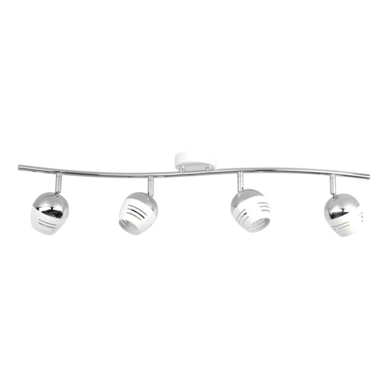Lampa Sufitowa SPOT Light  4xG9 Max.28W Kompozycja Chromu i Bieli w Klasycznym Stylu, Polski Producent, 1 szt.