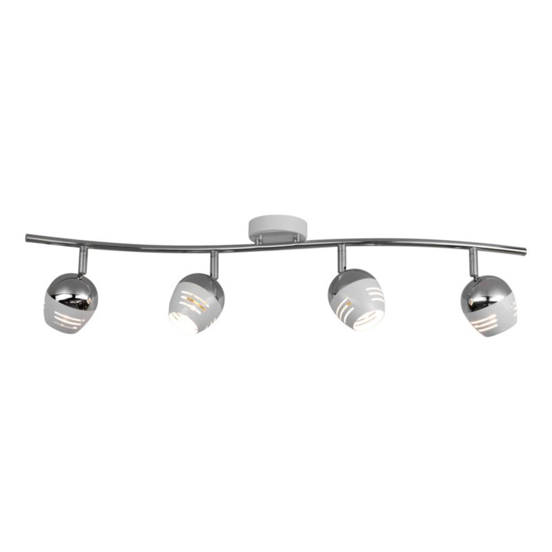 Lampa Sufitowa SPOT Light  4xG9 Max.28W Kompozycja Chromu i Bieli w Klasycznym Stylu, Polski Producent, 1 szt.