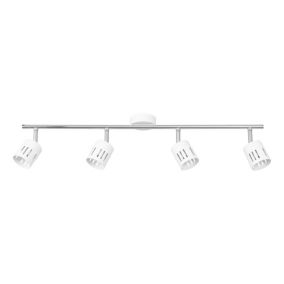 Lampa Sufitowa SPOT Light  4xG9 Max.28W Połączenie Chromu i Bieli w Klasycznym Stylu, Polski Producent, 1szt.