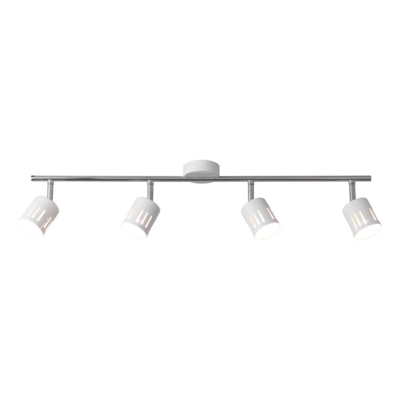 Lampa Sufitowa SPOT Light  4xG9 Max.28W Połączenie Chromu i Bieli w Klasycznym Stylu, Polski Producent, 1szt.