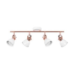 Lampa Sufitowa SPOT Light  4xGU10 50W Biel i Miedź w Nowoczesnym Designie od Polskiego Producenta, 1 szt.