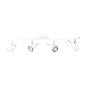 Lampa Sufitowa SPOT Light  4xGU10 50W Harmonijne Połączenie Chromu i Bieli od Polskiego Producenta, 1 szt.