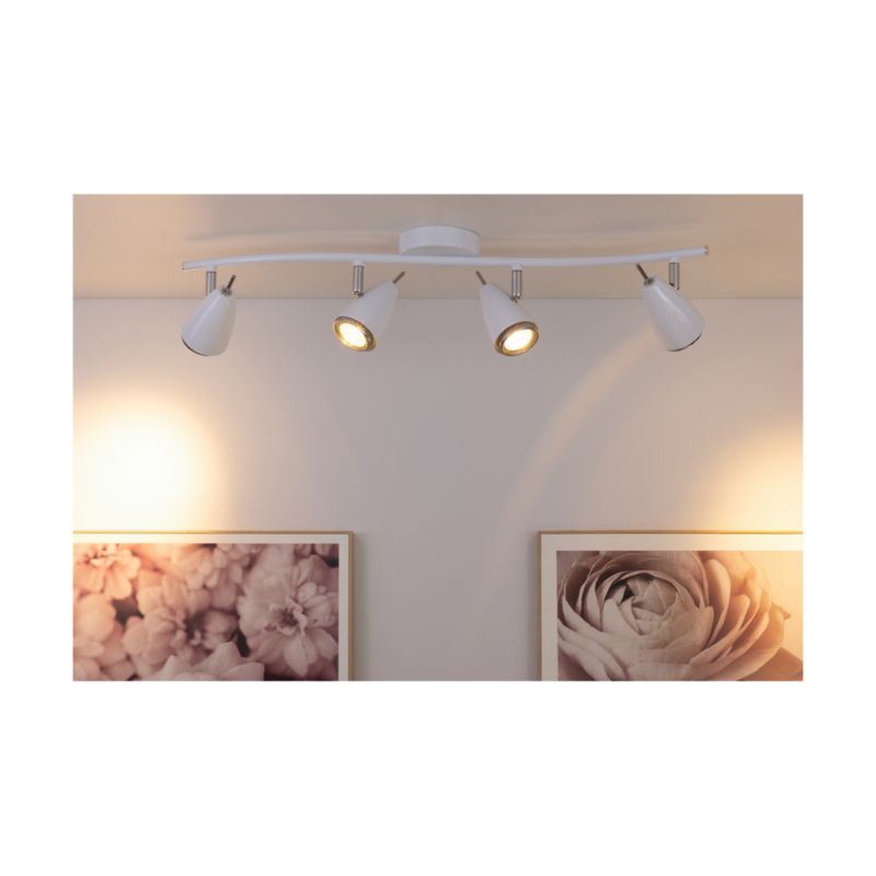 Lampa Sufitowa SPOT Light  4xGU10 50W Harmonijne Połączenie Chromu i Bieli od Polskiego Producenta, 1 szt.
