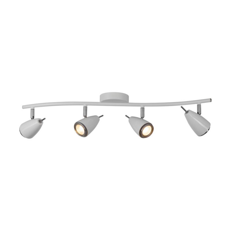 Lampa Sufitowa SPOT Light  4xGU10 50W Harmonijne Połączenie Chromu i Bieli od Polskiego Producenta, 1 szt.
