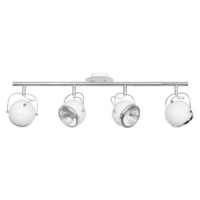 Lampa Sufitowa SPOT Light  4xGU10 LED 6W Subtelna Biel w Minimalistycznym Stylu, Polski Producent, 1 szt.