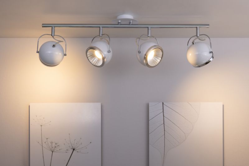 Lampa Sufitowa SPOT Light  4xGU10 LED 6W Subtelna Biel w Minimalistycznym Stylu, Polski Producent, 1 szt.