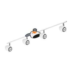 Lampa Sufitowa SPOT Light  4xGU10 Max.50W Biały z Wielokolorowym Wzorem w Pieska, Polski Producent, 1 szt.