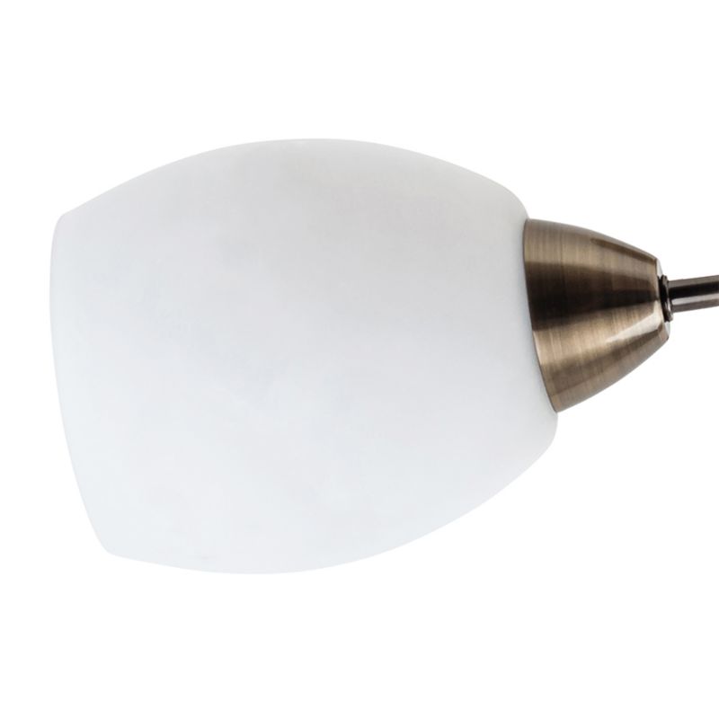 Lampa Sufitowa SPOT Light  5xE27 Max.60W Antyczna Patyna z Białymi Kloszami, Polski Producent, 1 szt.