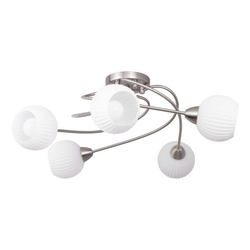 Lampa Sufitowa SPOT Light  5xE27 Max.60W Kompozycja Satyny i Bieli od Polskiego Producenta, 1 szt.