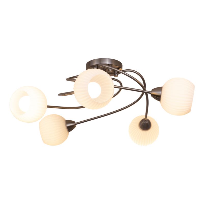 Lampa Sufitowa SPOT Light  5xE27 Max.60W Kompozycja Satyny i Bieli od Polskiego Producenta, 1 szt.