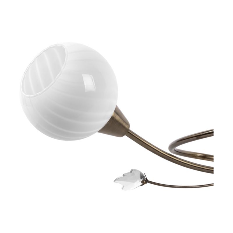 Lampa Sufitowa SPOT Light 6xE14 Max.40W Subtelne Połączenie Patyny z Białymi Kloszami, Polski Producent, 1 szt.