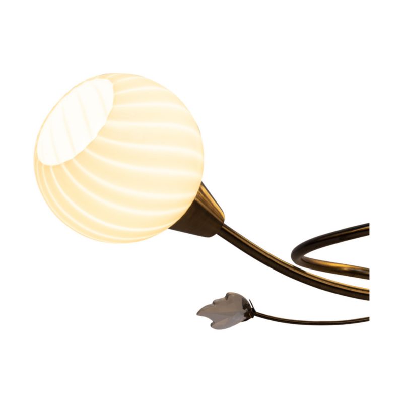 Lampa Sufitowa SPOT Light 6xE14 Max.40W Subtelne Połączenie Patyny z Białymi Kloszami, Polski Producent, 1 szt.