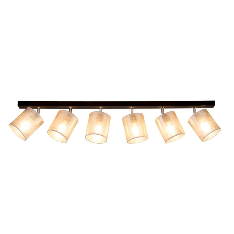 Lampa Sufitowa SPOT Light 6xE27 Max.25W Eleganckie Połączenie Czerni z Srebrnymi Abażurami, Polski Producent, 1 szt.