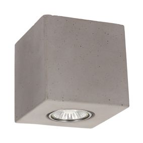 Lampa Sufitowa SPOT Light  Square 1xGU10 Max.6W Szary Beton, Polski Producent, 1 szt.