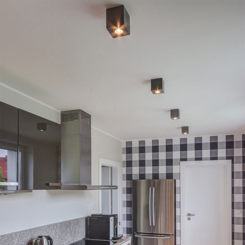 Lampa Sufitowa SPOT Light  Square 1xGU10 Max.6W Szary Beton, Polski Producent, 1 szt.