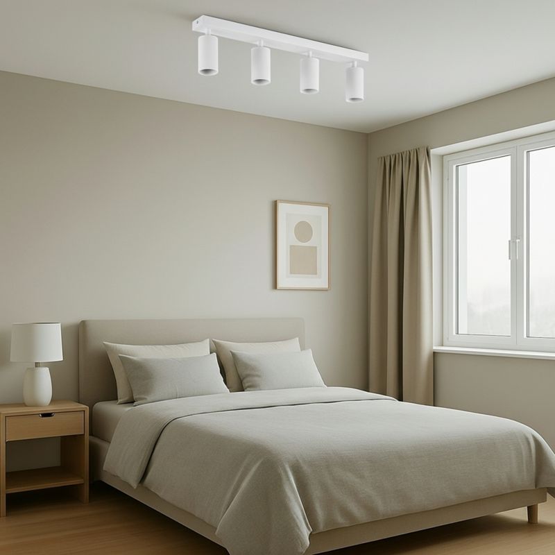 Lampa Sufitowa SPOT TUBA Reflektor Oprawa Halogenowa 4x GU10 TABULA LUMILED 1szt.