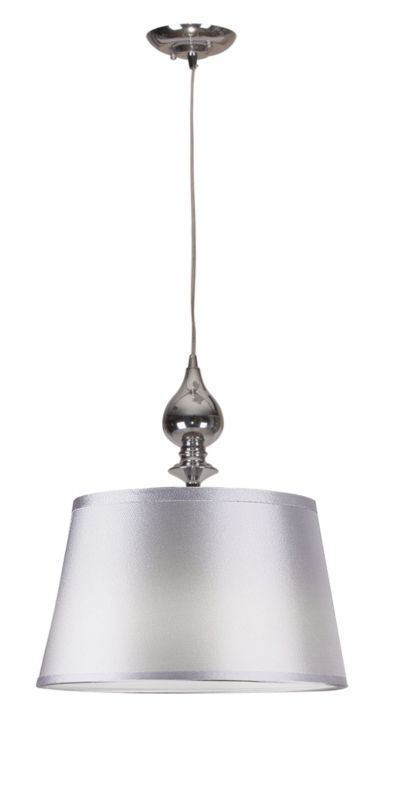 Lampa sufitowa srebrny abażur Candellux Prima chromowana-srebrna 1xE27x60W IP20 wym:120x35x35cm - 1 szt.
