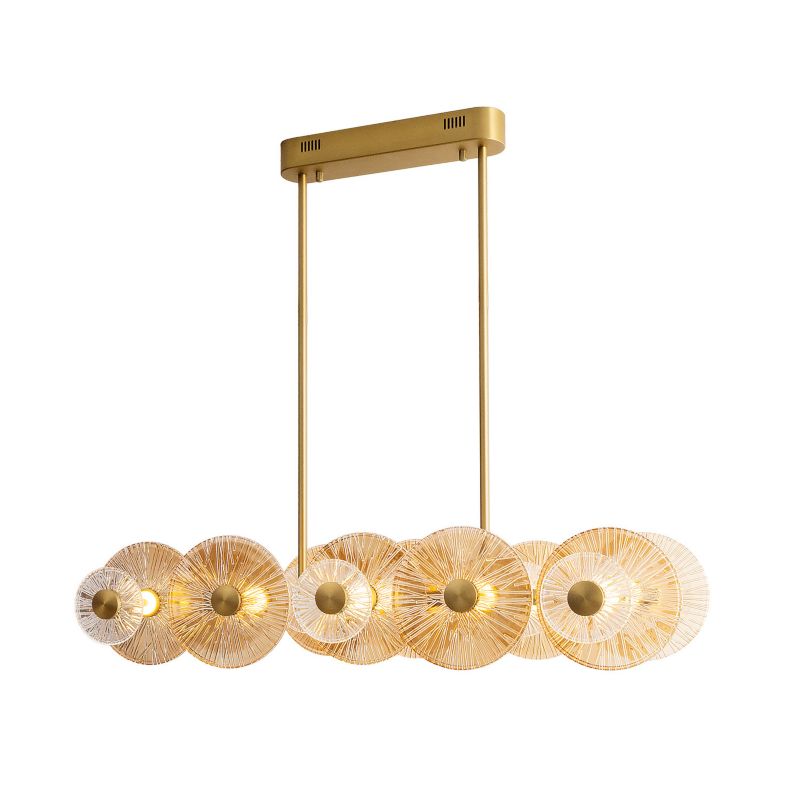Lampa sufitowa szklane koła Maxlight ALLURE złota matowa LED 51W biały ciepły 3000KK 815lm IP20 - 1 szt
