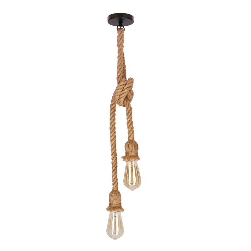 Lampa sufitowa sznur Candellux Videa czarno-beżowa 2xE27x40W IP20 wym:100x12x12cm - 1 szt.