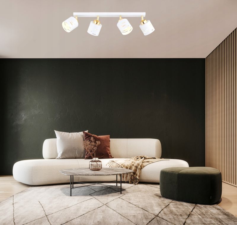 Lampa Sufitowa Szyna Elko-Lighting Regulowana 4-Punktowa Vox E27 biały 1 szt