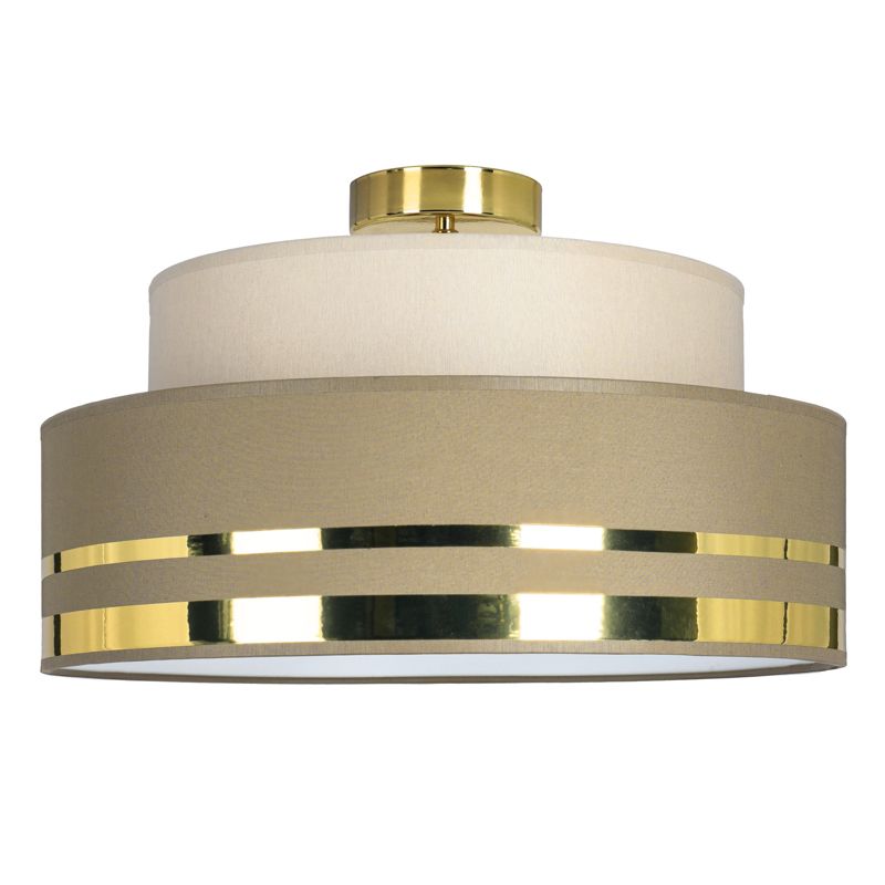 Lampa sufitowa TAMI HEXE E27 tkanina 1 x 60W beżowy złoty H0834 1 szt.