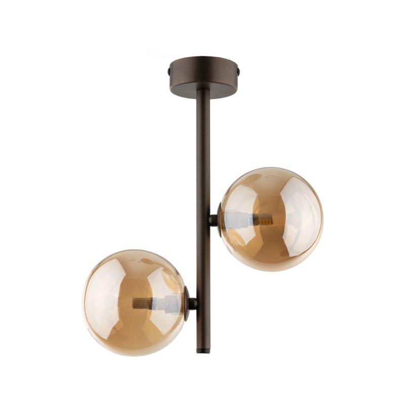 Lampa Sufitowa TK-Lighting Estera brązowa kule szklane 2 - 1szt.