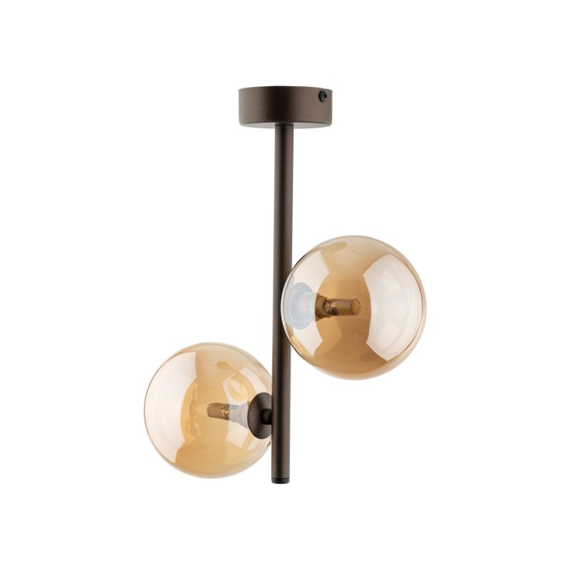 Lampa Sufitowa TK-Lighting Estera brązowa kule szklane 2 - 1szt.