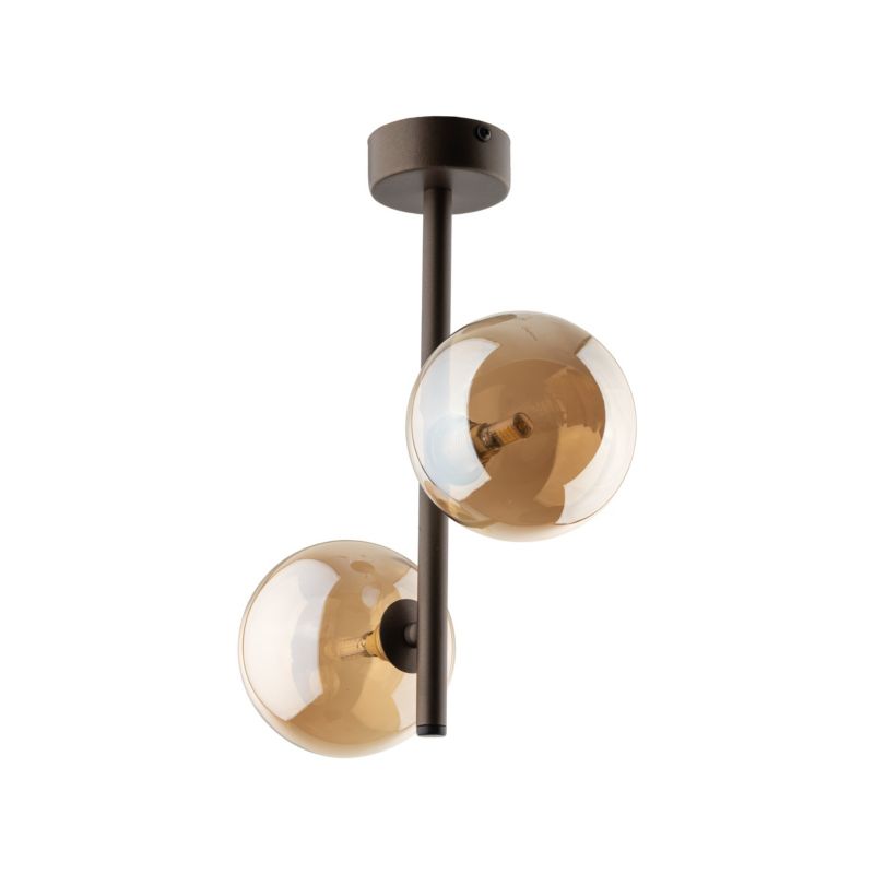 Lampa Sufitowa TK-Lighting Estera brązowa kule szklane 2 - 1szt.