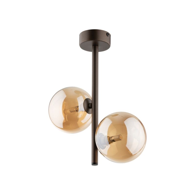 Lampa Sufitowa TK-Lighting Estera brązowa kule szklane 2 - 1szt.