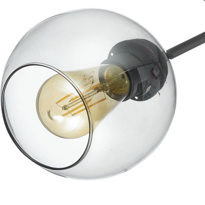 Lampa Sufitowa TK Lighting Fairy czarny stelaż przeźroczyste kule molekuły -1szt.