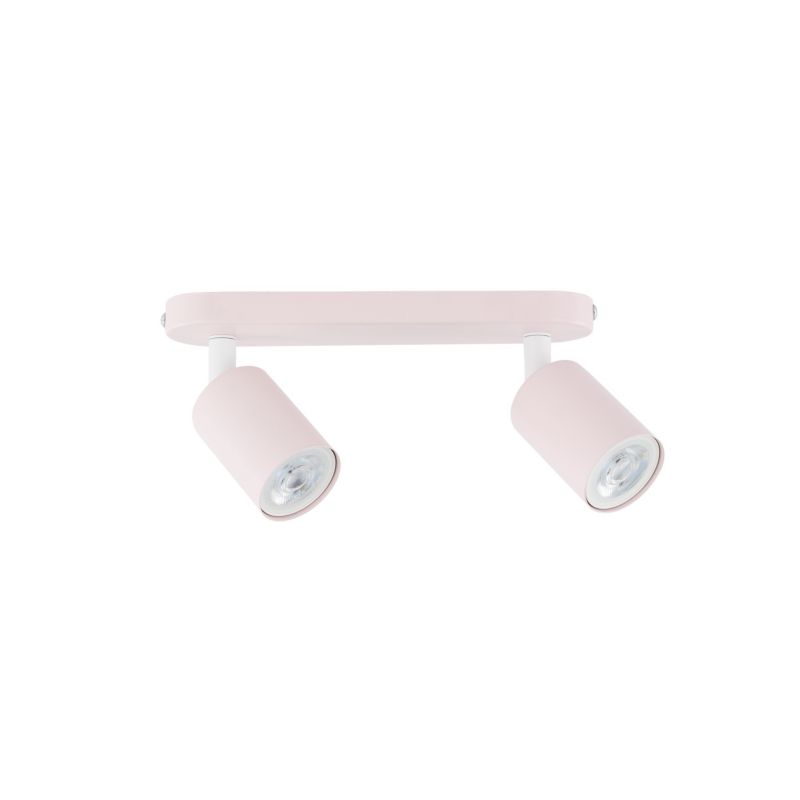 Lampa Sufitowa TK Lighting Livia różowa pudrowa listwa regulowane spoty 2x gu10-1szt.