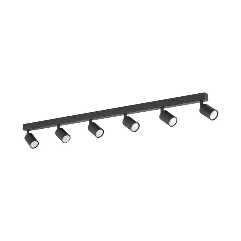 Lampa Sufitowa TK Lighting Nex czarna listwa 127cm regulowane spoty 6Xgu10 -1szt.