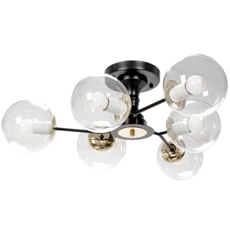 Lampa Sufitowa Toolight App1134-6C Czarny Złoty