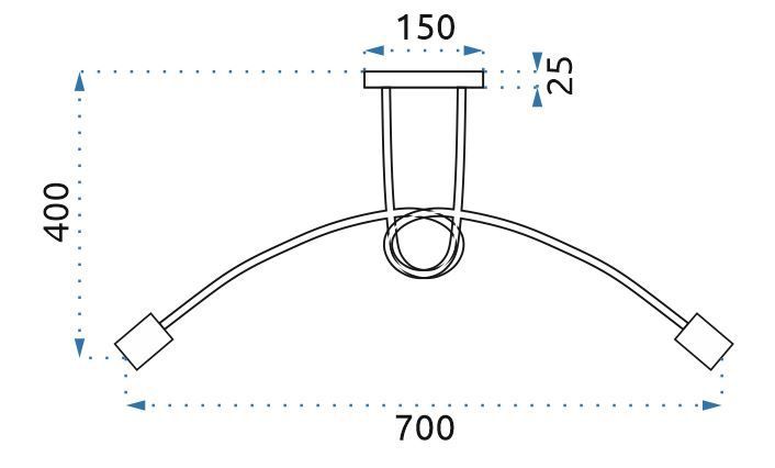 Lampa Sufitowa Toolight App518-5C Paradise Czarny Złoty