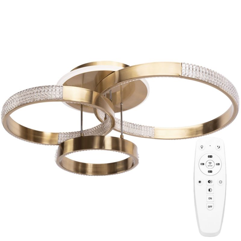Lampa Sufitowa Toolight Led G004-C Złoty Szczotkowany