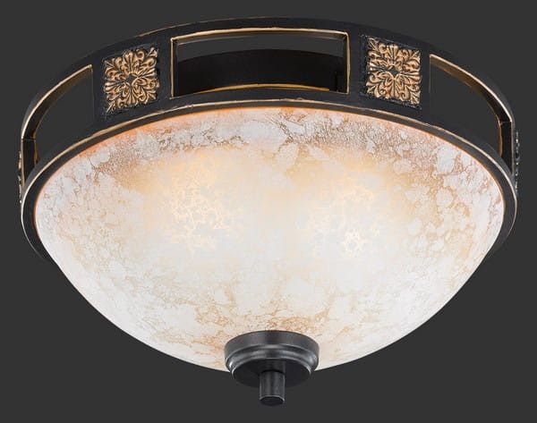 Lampa sufitowa Trio Quinta miedziano-biała-czarna retro 2xE27 x 42W 1 szt.