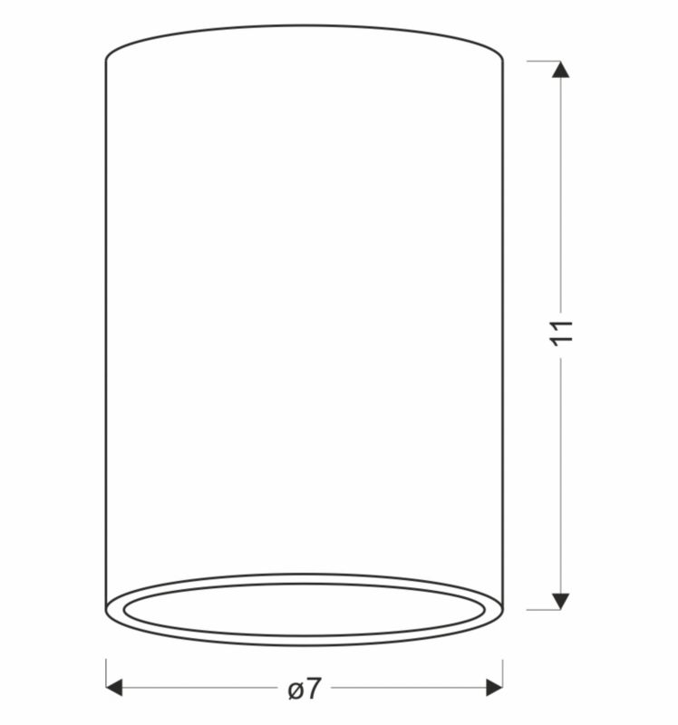 Lampa sufitowa tuba Candellux Tuba czarno-złota 1xGU10x15W IP20 wym:11x7x7cm - 1 szt.