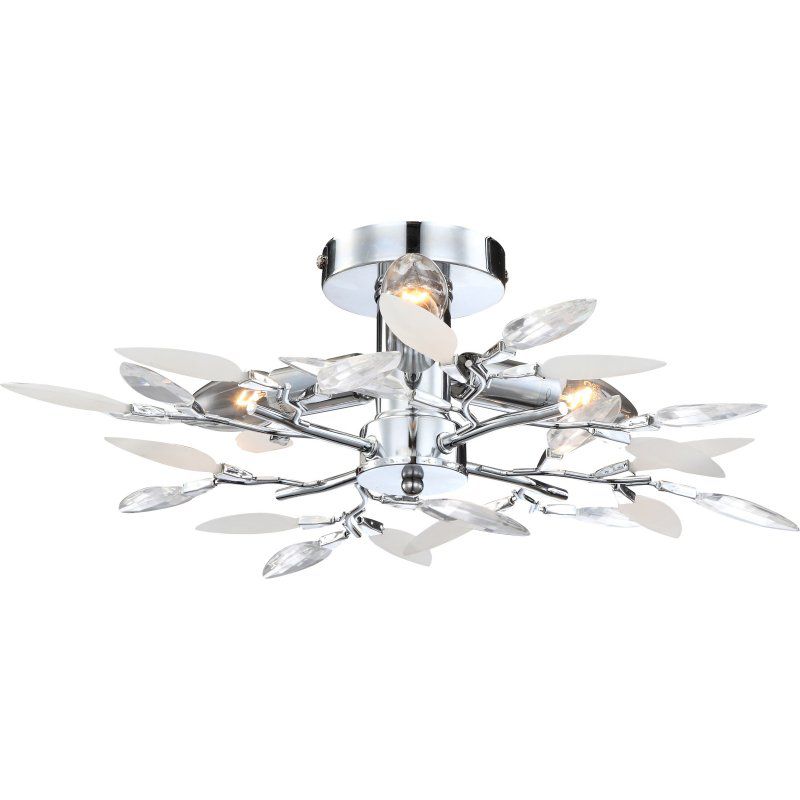 Lampa sufitowa VIDA 63160-3 chrom z kryształami akrylowymi Globo Lighting 3xE14 45 cm 1 szt.