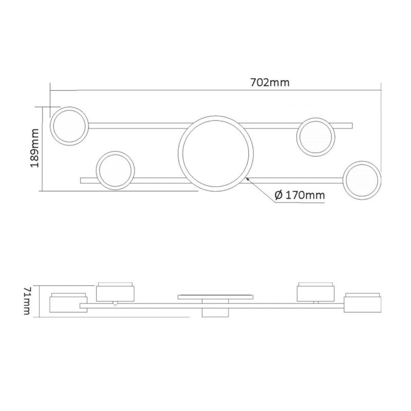 Lampa sufitowa  Videx spotGX53 czarna 4xGX53x30W IP20 - 1 szt
